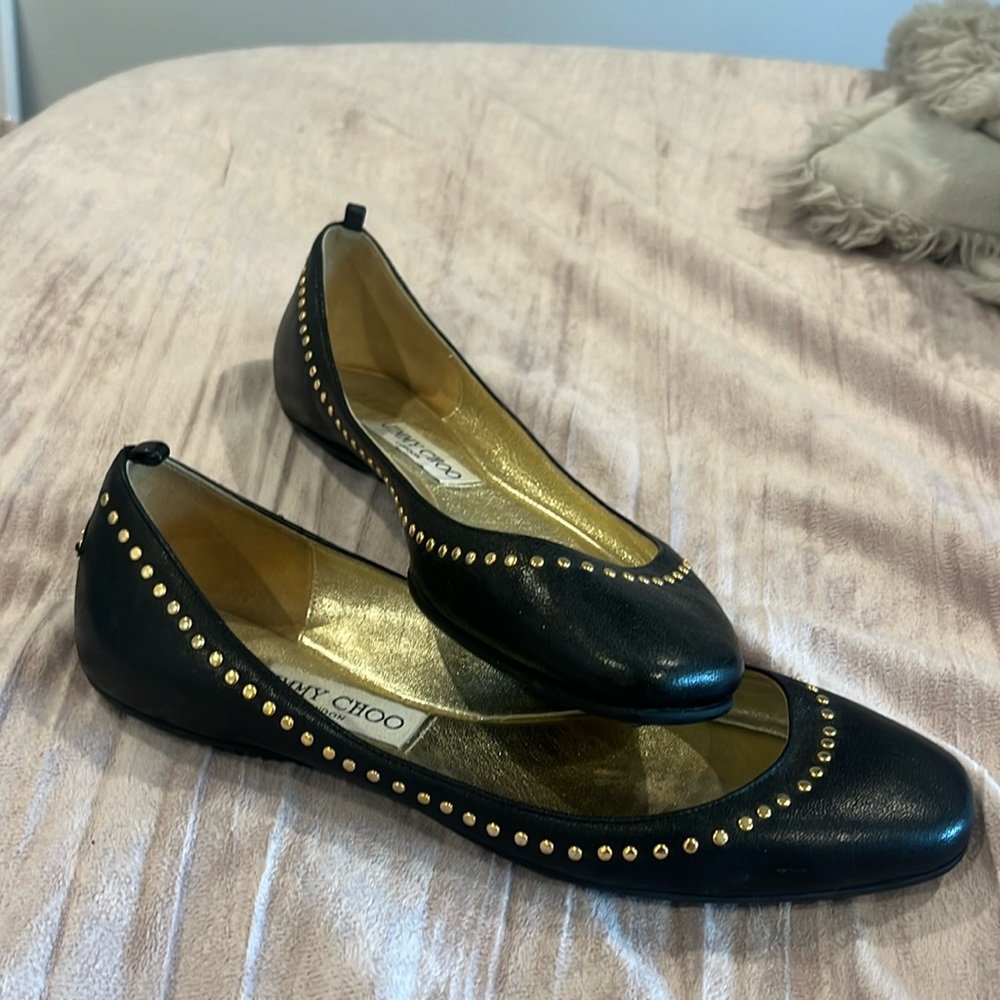 Jimmy Choo black flats